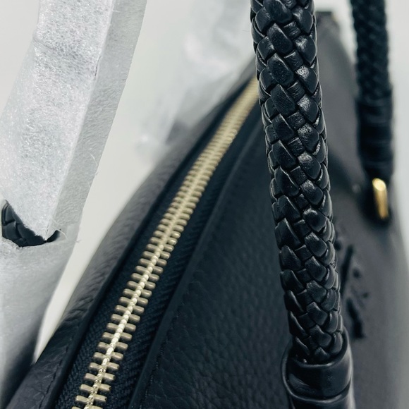 NEW Tory Burch Black Taylor Satchel - Picture 7 of 10